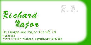 richard major business card